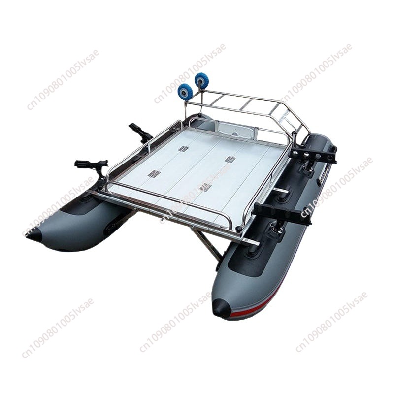 Fishing Boat Inflatable - Aluminiowa platforma, ponton z PVC, łódka